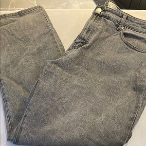 Eloquii Grey Jeans Zipper Front EUC sz 16W